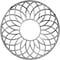 Ekena Millwork Cannes Architectural Grade PVC Pierced Ceiling Medallion, Antiqued Pewter, 38"OD x 13"ID x 1"P CMPP38CNAPW - alternate 1